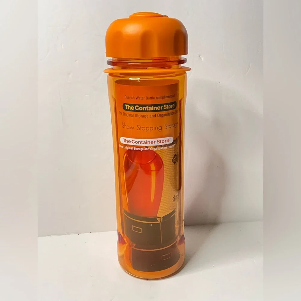The Container Store Reusable Orange Quench Water Bottle - NEW